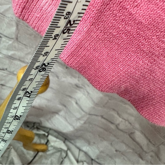 quacker factory pink zip sweater cardigan embroidered embellished sz Med sequins - Picture 4 of 9